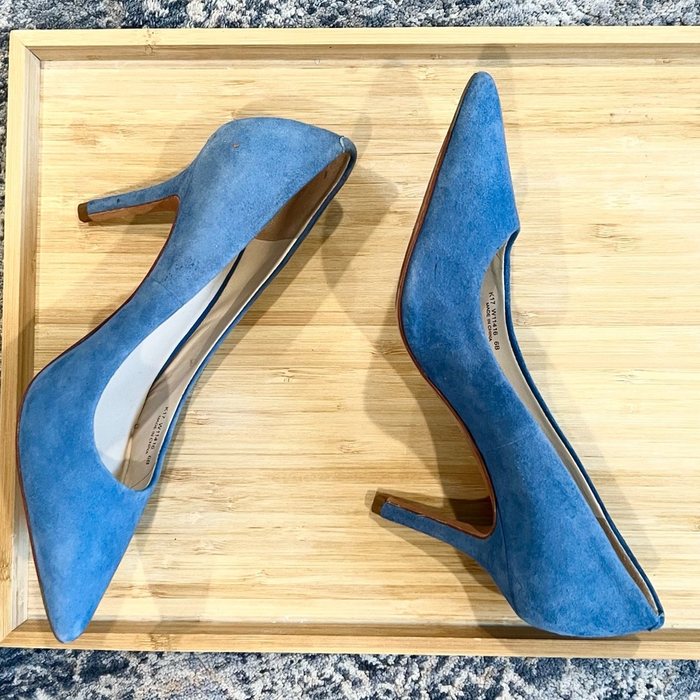 Cole Haan Heels Blue Suede Classic Pump, Size 6